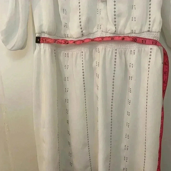 White House Black Market White Bohemian Blouson Dress Sz S - Picture 9 of 9